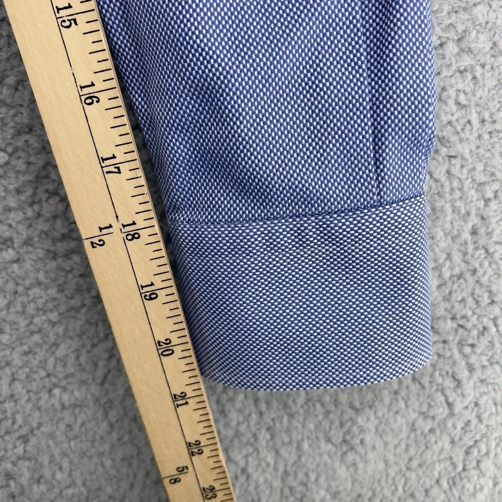 Peter Millar Long Sleeve  Button Down Mens Nanoluxe Easycare Sz Large Blue - Picture 8 of 14